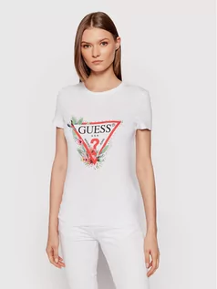 Koszulki i topy damskie - Guess T-Shirt Nora W1YI98 JA911 Biały Slim Fit - grafika 1