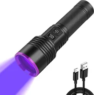 Latarki - Latarka UV 365 nm – akumulatorowa dioda LED 30 W, idealna do wykrywania moczu, utwardzania żywic, na scenę i imprezy - miniaturka - grafika 1