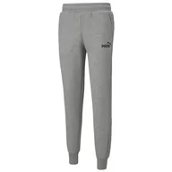 Spodnie sportowe męskie - Puma Essentials Logo Pants, męskie spodnie dresowe, Szare - miniaturka - grafika 1