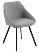 Krzesła - Krzesło Nils szary jasny/czarny - miniaturka - grafika 1