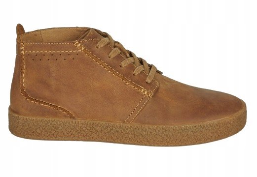 CLARKS BRĄZOWE MĘSKIE TRZEWIKI Z SKÓRY NATURALNEJ LICOWEJ 44 1J6C