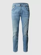 Spodnie męskie - Jeansy o kroju slim fit z dodatkiem streczu - miniaturka - grafika 1