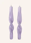 Świece - Broste Copenhagen Zestaw Świec Stożkowych, 2 Szt. violett - miniaturka - grafika 1