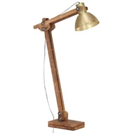 Lampy stojące - vidaXL Lampa podłogowa vidaXL Lampa podłogowa mosiądzu E27 lite drewno mango VidaXL 320580 - miniaturka - grafika 1