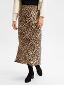 Spódnice - Vila Spódnica damska - VIEllette Kobiety Satyna brązowy wzorzysty, 34 - miniaturka - grafika 1