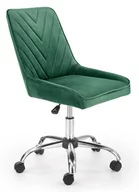 Fotele i krzesła biurowe - Fotel welurowy RICO ciemny zielony - miniaturka - grafika 1