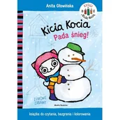 Kolorowanki, wyklejanki - Kicia Kocia. Pada śnieg. Kolorowanka - miniaturka - grafika 1