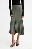 Spódnice - Guess spódnica KENZIE kolor zielony midi rozkloszowana W5YD85 KCTB2 - miniaturka - grafika 1