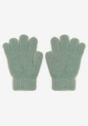 Rękawiczki - Zielone Klasyczne Rękawiczki Pięciopalczaste z Ciepłej Dzianiny Tralinne - miniaturka - grafika 1