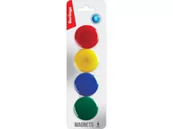 Magnesy - Magnesy do tablic okrągłe Berlingo 40mm 4 sztuk mix kolorów - miniaturka - grafika 1