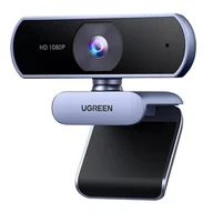 Kamery internetowe - UGREEN 15728 Kamera internetowa z mikrofonem srebrna - miniaturka - grafika 1
