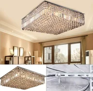 Lampy sufitowe - 40 cm Lampa sufitowa Led K9 Crystal Nowoczesne lampy sufitowe Lampa wisząca Żyrandol Lampa wisząca Oświetlenie salonu - miniaturka - grafika 1