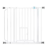 Pozostałe akcesoria dla psów - Carlson barierka dla zwierząt Pet Gate, z wbudowanymi drzwiczkami dla kota  - Wys. x szer.: 76,2 cm x 73,66 - 92,71 cm - miniaturka - grafika 1