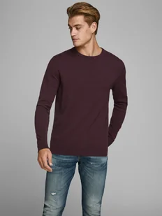 JACK JONES Sweter męski bawełniany bordowy GR70823 - Rozmiar: XS - Swetry męskie - miniaturka - grafika 1