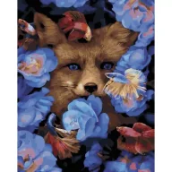 Malowanie po numerach - Twoje Hobby Malowanie po numerach czarne płótno - Lis - miniaturka - grafika 1