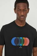 Koszulki męskie - PS Paul Smith t-shirt bawełniany męski kolor czarny z nadrukiem - miniaturka - grafika 1