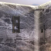 Grzejniki łazienkowe - GRZEJNIK ŁAZIENKOWY CZARNY DRABINKOWY 30x80 cm KALORYFER MONTAŻ 180 BRENO - miniaturka - grafika 1