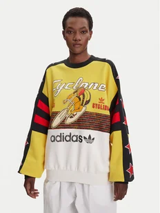 adidas Bluza Archive Cycling JW0147 Żółty Oversize - Bluzy damskie - miniaturka - grafika 1