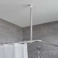 Zasłony prysznicowe - Kleine Wolke uchwyt na drążek sufitowy kolorze chromowe długość 60 cm 25 MM (3303101000) - miniaturka - grafika 1
