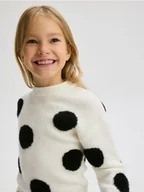 Swetry dla dziewczynek - Reserved - Sweter w kropki - wielobarwny - miniaturka - grafika 1