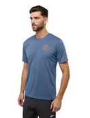 Koszulki męskie - Jack Wolfskin Vonnan Graphic T M T-shirt męski, Naturalny niebieski, 3XL - miniaturka - grafika 1