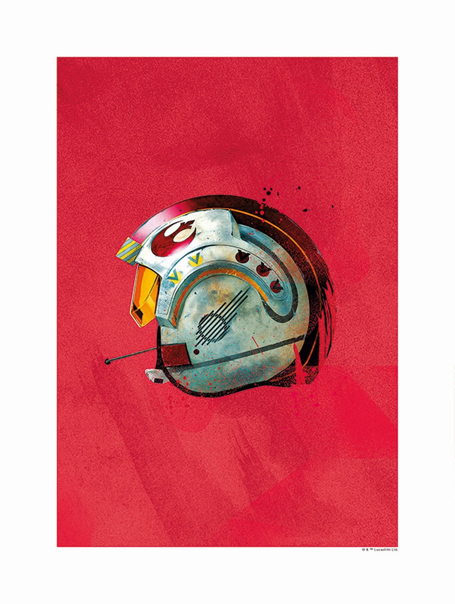 Disney plakat Klasyczne hełmy Star Wars Rebel Pilot czerwonym - 610206 - 30 x 40 cm
