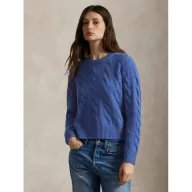 Swetry damskie - POLO RALPH LAUREN Wełniany sweter | Loose fit | z dodatkiem kaszmiru - miniaturka - grafika 1