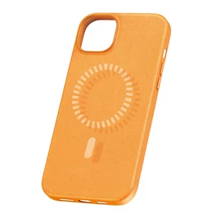 Magnetyczne Etui na telefon iPhone 15 ProMax Baseus Fauxther Series (Pomarańczowe) - Etui i futerały do telefonów - miniaturka - grafika 2