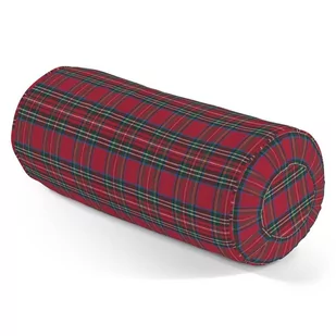 Dekoria.pl Dekoria.pl Poduszka wałek z zakładkami czerwona kratka 20 × 50 cm Bristol 535-126-29 - Poduszki dekoracyjne - miniaturka - grafika 1