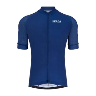 Męska koszulka kolarska z krótkim rękawem – Granatowa - Koszulki rowerowe - miniaturka - grafika 1