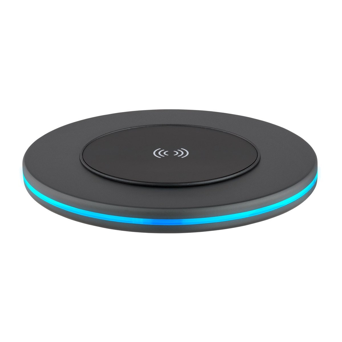 Ładowarka indukcyjna QUALO Recykling 15W podświetlenie LED srebrna