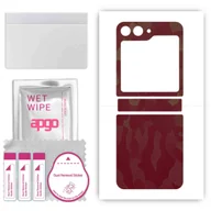 Szkła hartowane na telefon - Folia naklejka skórka strukturalna na TYŁ do Samsung Galaxy Z Flip5 -  Moro | Camo Bordowy - apgo SKINS - miniaturka - grafika 1