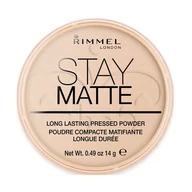 Pudry do twarzy - Rimmel Rimmel Long Lasting Pressed Powder Stay Matte Puder Do Twarzy Matujący 003 Peach Glow 14g - miniaturka - grafika 1