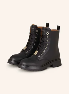 Tommy Hilfiger Botki Sznurowane schwarz - Botki damskie - miniaturka - grafika 1