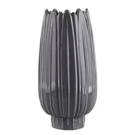 Wazony i flakony - Wazon porcelanowy Relief 12 x 12 x 24,5 cm popielaty - miniaturka - grafika 1