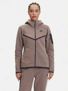 Nike Bluza Tech Fleece Windrunner HV6747 Brązowy Regular Fit - Bluzy damskie - miniaturka - grafika 1