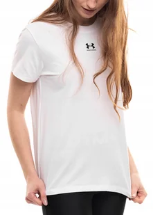 Koszulka Damska Sportowa Under Armour T-shirt Bluzka Bawełniana Biała M - Bluzki damskie - miniaturka - grafika 1