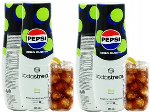 2x SYROP KONCENTRAT SODASTREAM PEPSI MAX LIME LIMONKA 9L NAPOJU Z 440ML - Syropy i koncentraty owocowe - miniaturka - grafika 1