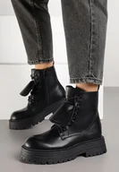 Botki damskie - Czarne Klasyczne Botki Workery Vemivra - miniaturka - grafika 1