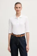 Koszulki i topy damskie - Lacoste t-shirt bawełniany kolor biały - miniaturka - grafika 1
