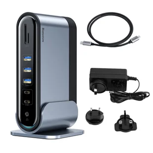 Baseus Stacja Working Station Hub Usb-c 17W1 - Huby USB - miniaturka - grafika 4