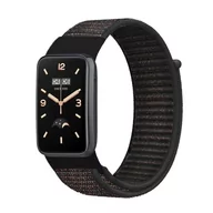 Akcesoria do smartwatchy - Opaska Pasek Bransoleta Nylon Xiaomi Mi Band 7 Pro Czarna - miniaturka - grafika 1