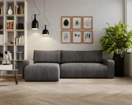 Narożniki - Sofa w kształcie L ARAGON narożnik tkanina Zoom ciemnoszary lewy - miniaturka - grafika 1