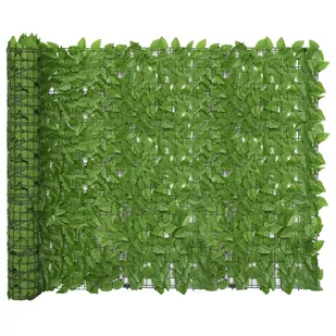 Parawan balkonowy, zielone liście, 300x150 cm - Parawany - miniaturka - grafika 1