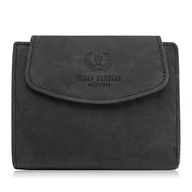 Portfele - PORTFEL DAMSKI SKÓRZANY MAŁY CZARNY VINTAGE PAOLO PERUZZI T-12-HBL - miniaturka - grafika 1