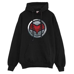 Popgear Męska bluza z kapturem Marvel Winter Soldier The Falcon emblemat bluza z kapturem czarna bluza z kapturem, Czarny, XL - Bluzy męskie - miniaturka - grafika 1