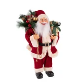 Ozdoby bożonarodzeniowe - Figura tekstylna Święty Mikołaj z preznetem 60 cm - miniaturka - grafika 1