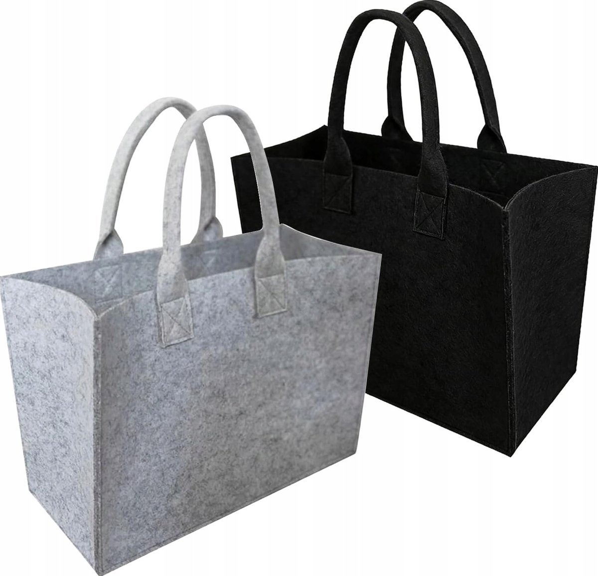TORBA FILCOWA 40X30X20CM SKŁADANA 2 SZTUKI NA ZAKUPY MOCNA UCHWYT