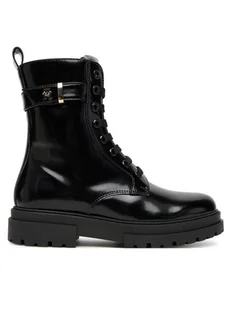 Tommy Hilfiger Trapery Lace-Up Bootie T4A5-34028-1453 S Czarny - Buty dla dziewczynek - miniaturka - grafika 1