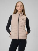 Kurtki damskie - 4F Bezrękawnik z wypełnieniem syntetycznym damski - beżowy XXL - miniaturka - grafika 1